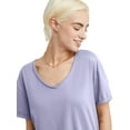 thumbnail image 5 of Hanes Originals Women's Short Sleeve Raw Edge V-Neck T-Shirt, 5 of 7