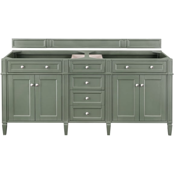 James Martin Vanities 650-V72-M Brittany 72" Free Standing Double Basin Poplar Wood Vanity