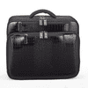 Francine Collections Pull on Office Bag, Briefcase with Wheels for Business Travel, Roller Bag Fits 17.3" Inch Notebook (Black)