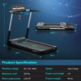 thumbnail image 2 of Gymax Tapis Roulant Pliable 2,25hp à LED Électrique pour Course et Marche avec Contrôle par Application Gym, 2 of 10