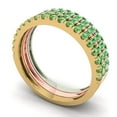 thumbnail image 2 of 1 ct Brilliant Round Cut Simulated Green Diamond 14k White/Rose/Yellow Gold Stackable Band SZ 4.25, 2 of 6