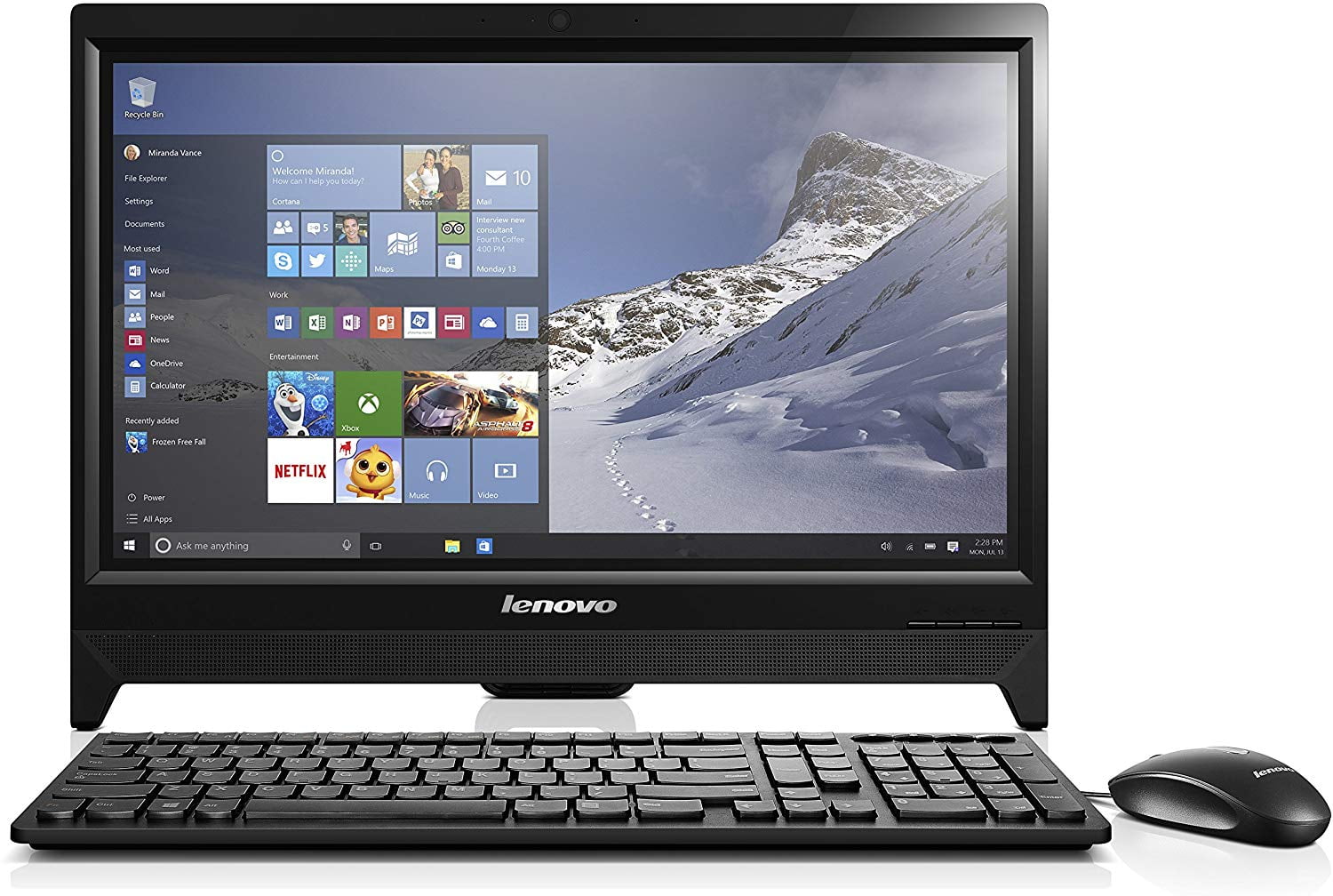 Lenovo C260 19.5Inch AllinOne Touchscreen Desktop (Pentium, 4 GB RAM