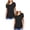 Black-Black, variant on Women's 2 Pack Short Sleeve Scoop Neck Rayon Spandex Jersey Top
