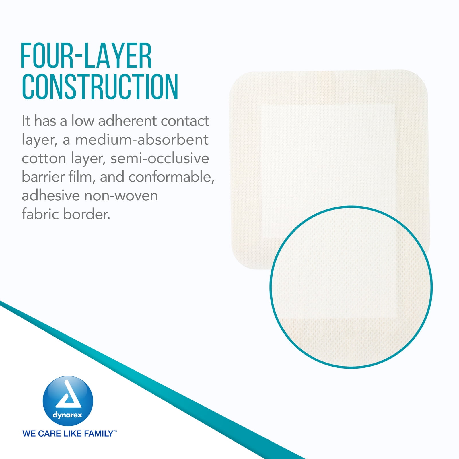 DynaGuard Waterproof Composite Dressing 6x6 1 Pack of 10 Dressing