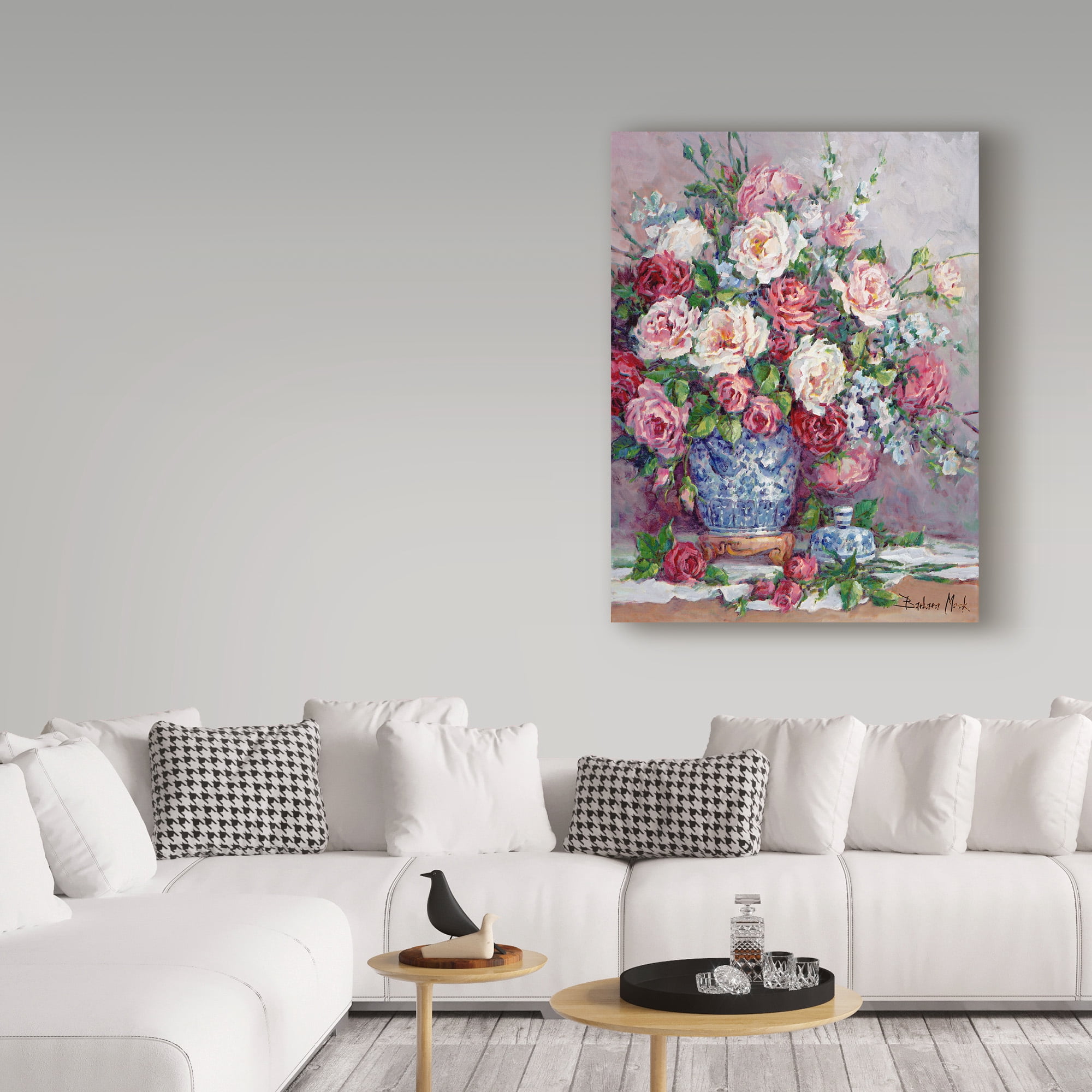 Trademark Fine Art ' Her Majesties Roses' Canvas Art by Barbara Mock