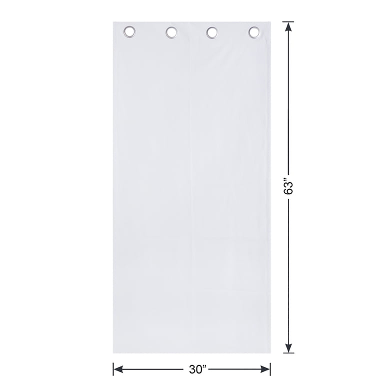 Mainstays Blackout Grommet Curtain White 30x63 photo 5
