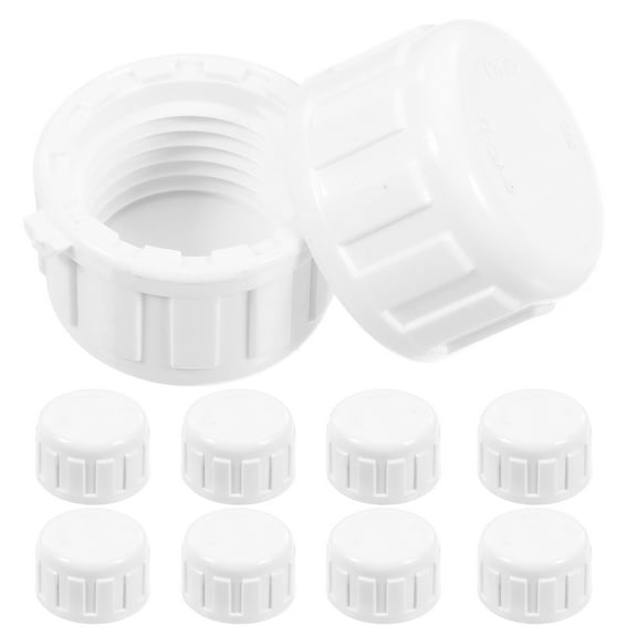 Masteelf 20 Pcs Reusable PVC Pipe End Cap Threaded Pipe Plug for Garden Water Pipes Versatile PVC Pipe End Cap Fitting Simple Pipe End Stopper