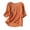 L0437 Orange, variant on Wooowa Women 3/4 Sleeve Cotton Linen Blouses Retro Chinese Button Tops Floral Embroidered Shirts Mandarin Collar T Shirt