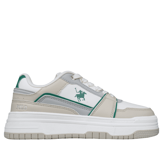 TENIS POLO MUJER YORK TEAM BLANCO BEIGE CASUAL URBANO rosa 220