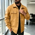 thumbnail image 2 of Riecok Cargo Jacket Men Long Sleeve Button down Coats Lapel Collar Jackets Casual Fall Outerwear with Pocket 2XL, 2 of 8