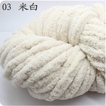 Namzi 250g Chenille Yarn Chunky Blanket Yarn, Soft Wool Crochet Yarn for Crafts, Extra Thick for Blankets Beginners,Beige