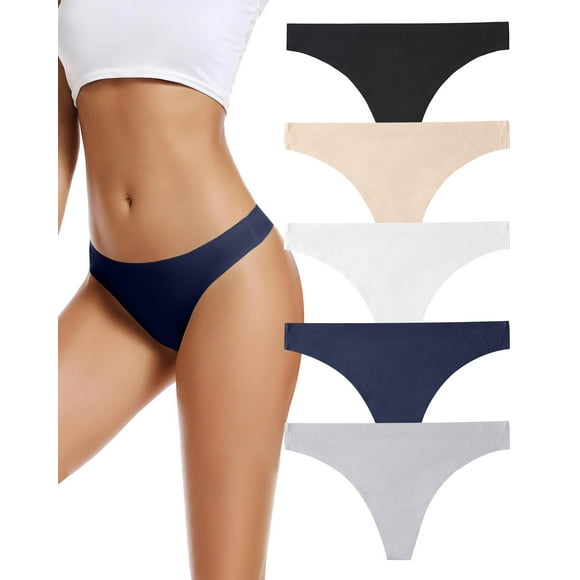 Tangas sin costuras Underwear Voenxe para mujer, paquete de 5