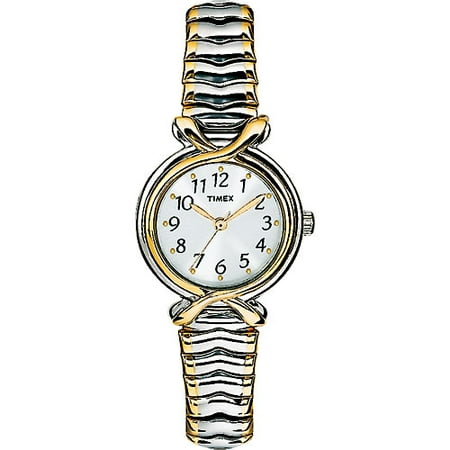 Timex Women's Pleasant Street Watch, Two-Tone Stainless Steel Expansion Band