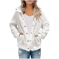 thumbnail image 1 of Chaquetas para mujer Chaqueta de abrigo de imitación cálida de moda Botón de invierno Ropa de abrigo de manga larga sólida Odeerbi  ODB-3, 1 of 7