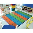 thumbnail image 3 of Squares to Spare 7'8" x 10'9" Area Rug In Color Multi-Color:Tangerine,Material:Nylon, 3 of 4
