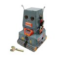 thumbnail image 3 of Robot de cuerda de juguete de hojalata, mecanismo de relojería, decoración de estantería Vintage, juguetes de hojalata Retro, adorno de Robot para, 3 of 8