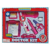 Kids Pink First Aid Doctor Kit 9 Pieces
