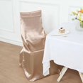 thumbnail image 6 of Balsa Circle Nude Universal Solid Satin Chair Covers Slipcovers Wedding Decorations, 6 of 8