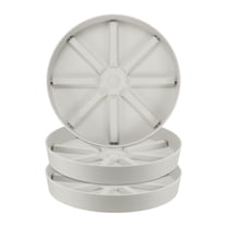 Uxcell 3-Pack Plant Saucer, 10 Inch Thicker Anti-Rot Root Plastic Plant Saucer for Indoor/Outdoor Potted Plant [Cream]