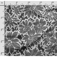 thumbnail image 2 of Soimoi Floral Printed, Cotton Fleece Fabric By The Yard- Sewing DIY Stretch Fabric 56 Inches Wide WarmFabric For Hats, Coats, Gloves, Blankets-Gray, 2 of 5