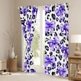 thumbnail image 3 of Feelyou Bowknot Bow Black Out Curtains, Leopard Print Curtains Pack of 2 (42x63 Each), 3 of 6