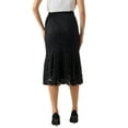 thumbnail image 3 of INSPIRE CHIC Lace Pencil Skirt for Women's Office Work Bodycon Fishtail Midi Skirts XS Black, 3 of 6