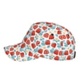 thumbnail image 5 of Daiia Strawberries print Baseball Cap Men Women Golf Dad Hat Adjustable Original Classic Low Profile Hat Unconstructed Plain Cap, 5 of 9