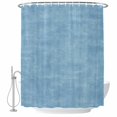 thumbnail image 2 of Vintage Gray Blue Shower Curtains for Bathroom, Modern Farmhouse Textured Rustic Waterproof Fabric Shower Curtain, Decorative Bathroom Curtain for Bathtub, 36"x72", No Hooks Included, 2 of 9