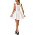 thumbnail image 3 of INSPIRE CHIC Women's Party Sleeveless Sweetheart Neck Fit and Fla Swing Cocktail Dress L White, 3 of 6