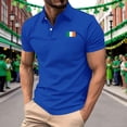 thumbnail image 2 of Vetsdori Mens Short Sleeve Shirts Work Polo Pullover Summer Gift for Men Button up Mesh Quick Dry Outfits Casual T-Shirts for Men St. Patrick's Day, 2 of 6