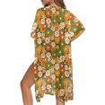 thumbnail image 5 of HELLHERO High Quality Fabrics Bathing Suit Cover Up for Summer Breathable Free Size Long Swimwear Cover up Flowers, 5 of 6