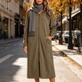 thumbnail image 5 of SELONE Bathrobes for Women Zip Front Plus Size Long Dress Full Zip Long Sleeve Hooded Robe with Pockets Cozy Homewear, 5 of 9