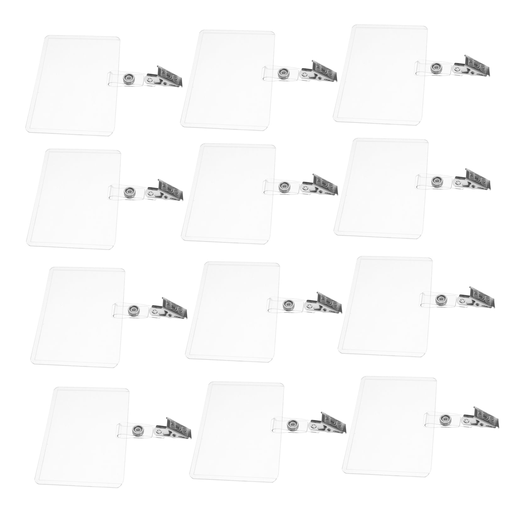 FOMIYES 50Sets Multi Color Waterproof Id Badge Holders with Easy Clip Attachment