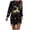 Black, variant on FYEGRE Autumn Winter Print Sweatshirt Dress Casual Long Sleeve Crewneck Pullover Tunic Top For Holiday Party Outfit And Daily Wear Mint Green XXL
