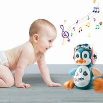CQCYD Toys under $5 Crawling Penguin Baby Musical Toys, Baby Tummy Time Toys for Infant 0-3 0-6 6-12 12-18 Months Music Learning Crawl Interactive Development Toy with LED Lights