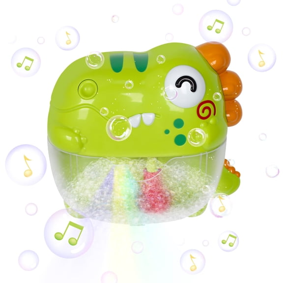 Bath Toys Bubble Maker Machine for 3 4 5 Years Old Automatic Dinosaur Bubble Maker Toomies Bath Toys Gifts with Music for 1 2 3 Kids,Bath Machine for the Bathtub Kids Girl Boy