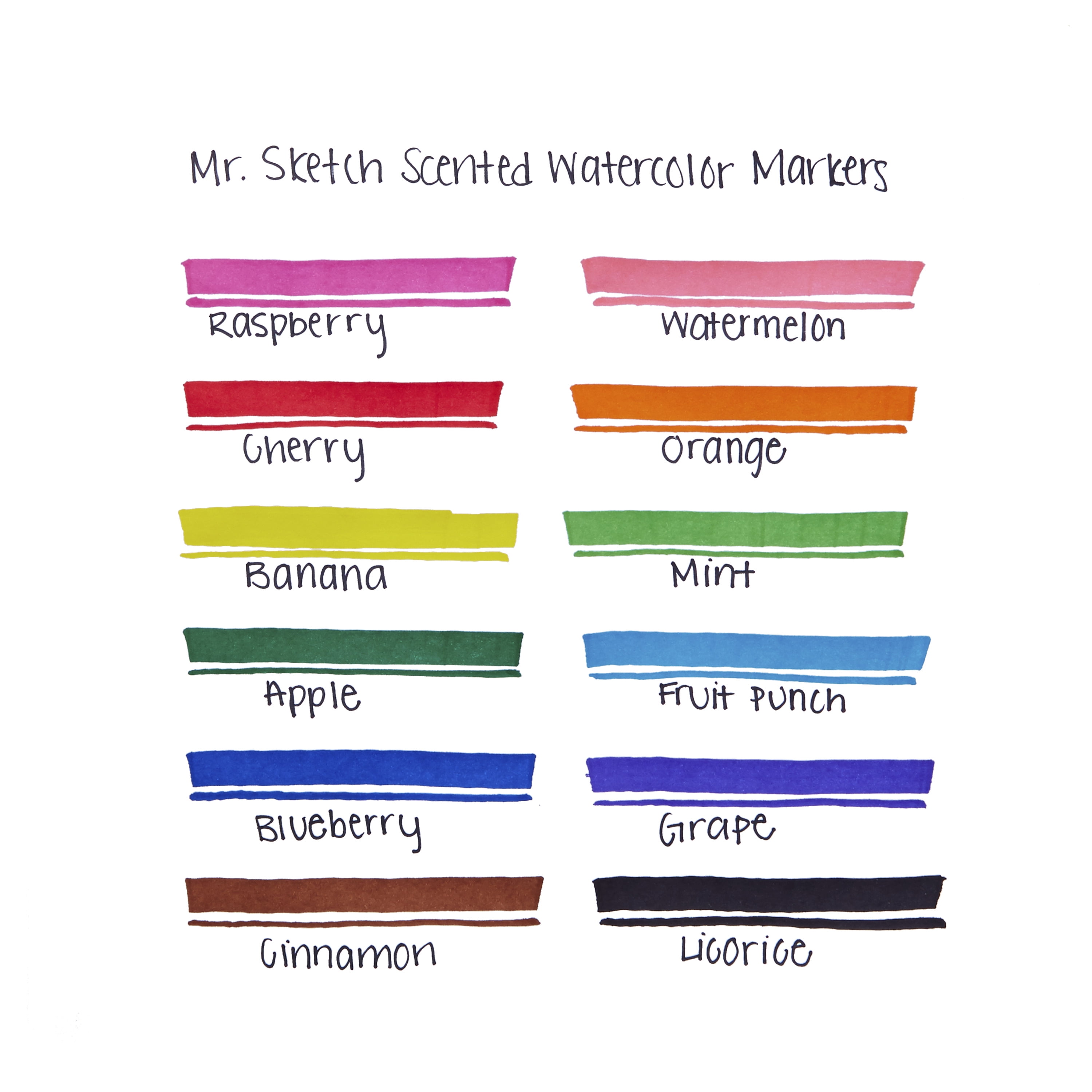 Mr. Sketch Scented Markers, Chisel Tip, Assorted Colors, 12 Count