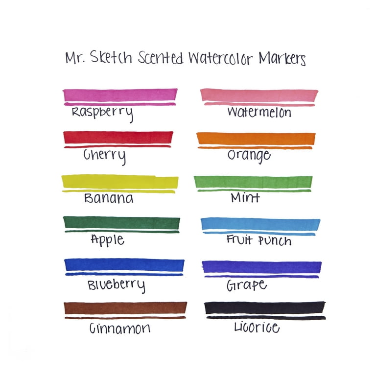 🎄🎁 Mr. Sketch Scented Markers Chisel Tip Assorted Colors 12 Pack