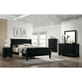 thumbnail image 3 of Furniture of America Jussy Solid Wood 2-Piece Dresser and Mirror Set in Black, 3 of 4