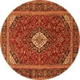thumbnail image 1 of Ahgly Company Indoor Round Medallion Orange Traditional Area Rugs, 3' Round, 1 of 1