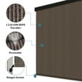 thumbnail image 2 of Jane Stone 7'W x 8'H Rectangle HDPE Cordless Roll up Outdoor Roller Shade with Valance,Exterior Sun Shade for Patio,Mocha, 2 of 7