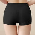 thumbnail image 5 of KHONTS Women's Seniors Plus Size Ribbed Panties Comfy Soft Seamless Full Coverage Boxer Brief High Waist Tummy Control Briefs Black XXL, 5 of 9