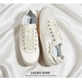 thumbnail image 5 of LUCKY STEP Retro Lightweight Fashion Sneakers Comfort Satin Ballet Casual Shoes,White,Womens, 5 of 11