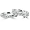 thumbnail image 3 of Pompeii 1 1/4Ct Vintage Diamond Engagement Wedding Ring Set 14K White Gold (H/I,I1-I2), 3 of 4
