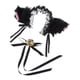 thumbnail image 4 of Diadema con de gato de peluche, gargantilla con campana, conjunto de Cosplay para fiestas temáticas de Negro Hugo Diadema de oreja de gato, 4 of 7