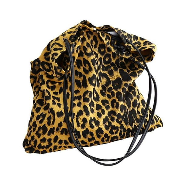 Minnieouse Bolso de hombro práctico y espacioso para una fácil organización Bolso de hombro con estampado de leopardo Bolso de lona Bolsas de mensajero y de hombro amarillo