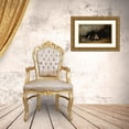 thumbnail image 3 of Gustave-Achille Guillaumet 24x17 Gold Ornate Framed and Double Matted Museum Art Print Titled - Horse Riders by The&nbsp;River (1869), 3 of 4