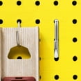 thumbnail image 1 of BESTYASH Compact Silver Pegboard Hooks 20Pack for Utility and Tool Hanging, 1 of 8