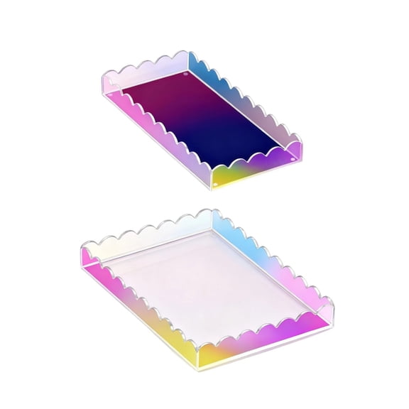 Acrylic Perfume Display Tray Cosmetic Holder Perfume Organizer Makeup Tray For Bathroom Counter Or Bedroom Dresser
