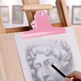 thumbnail image 3 of ZOUSSIQI Large Bull Paper Clips, 2Pcs Bull Clips Long Bulldog Clips Thickened Metal Binder Paper Clip Clamps for Office Kitchen Drawing Board(Pink) CA919-16455, 3 of 9